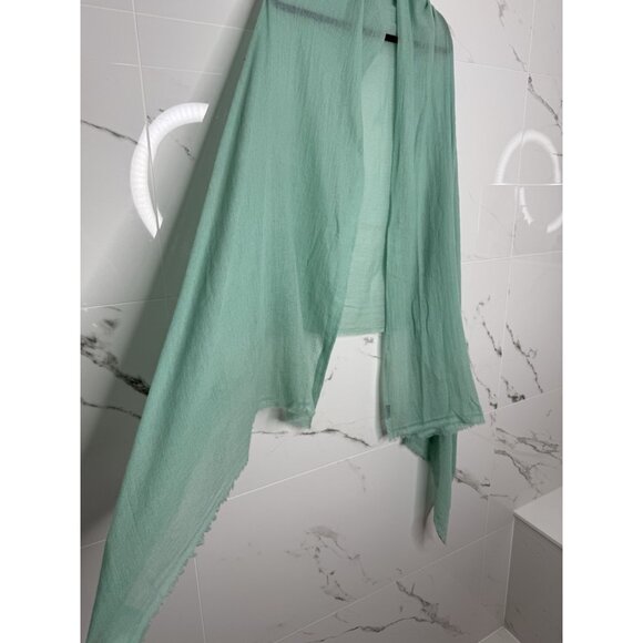 Teal Cashmere Scarf Shawl Stole Wrap Throw Cashmere Pashmina Nepal Handmade NWOT - Picture 1 of 6